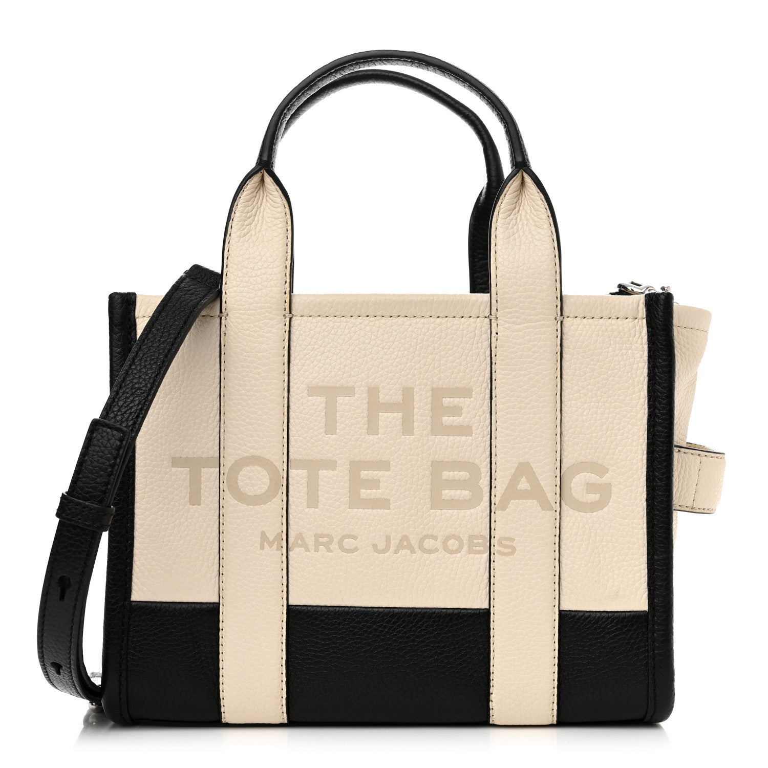 Marc Jacobs Grained Calfskin Colorblock Mini The Tote Bag Ivory Multi 1 of 13
