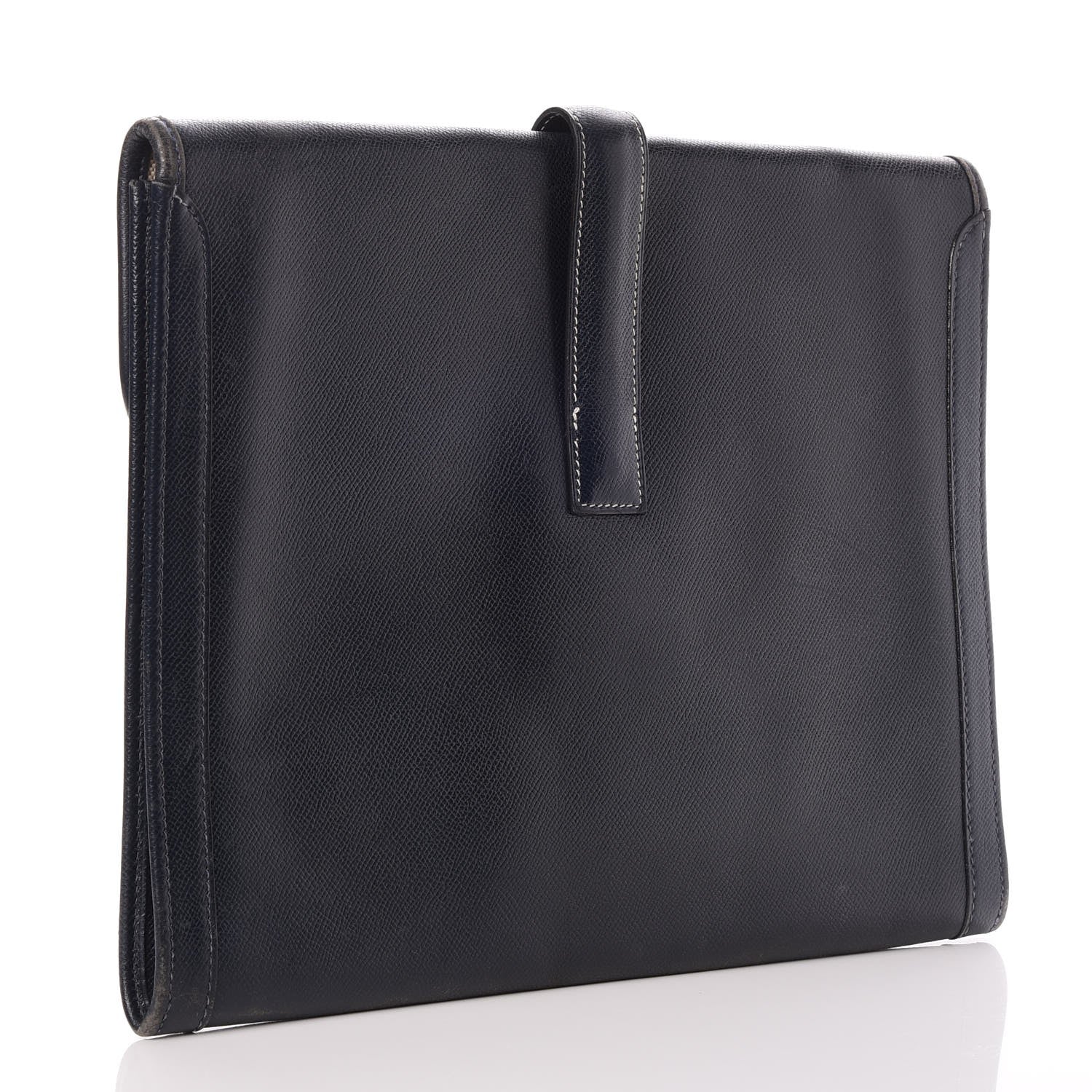 Hermes Courchevel Jige GM Clutch Indigo 3 of 9