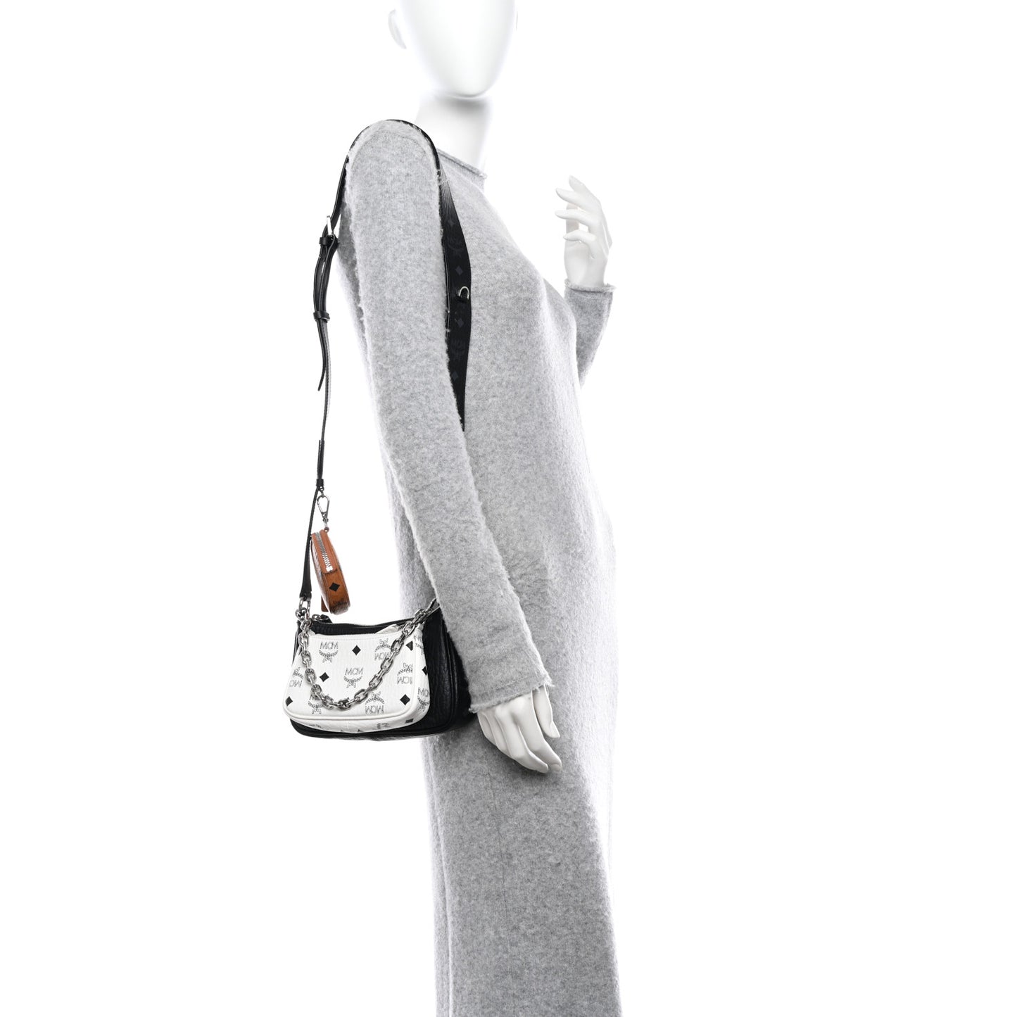 Visetos Aren Essential Multi Pochette Black White Cognac