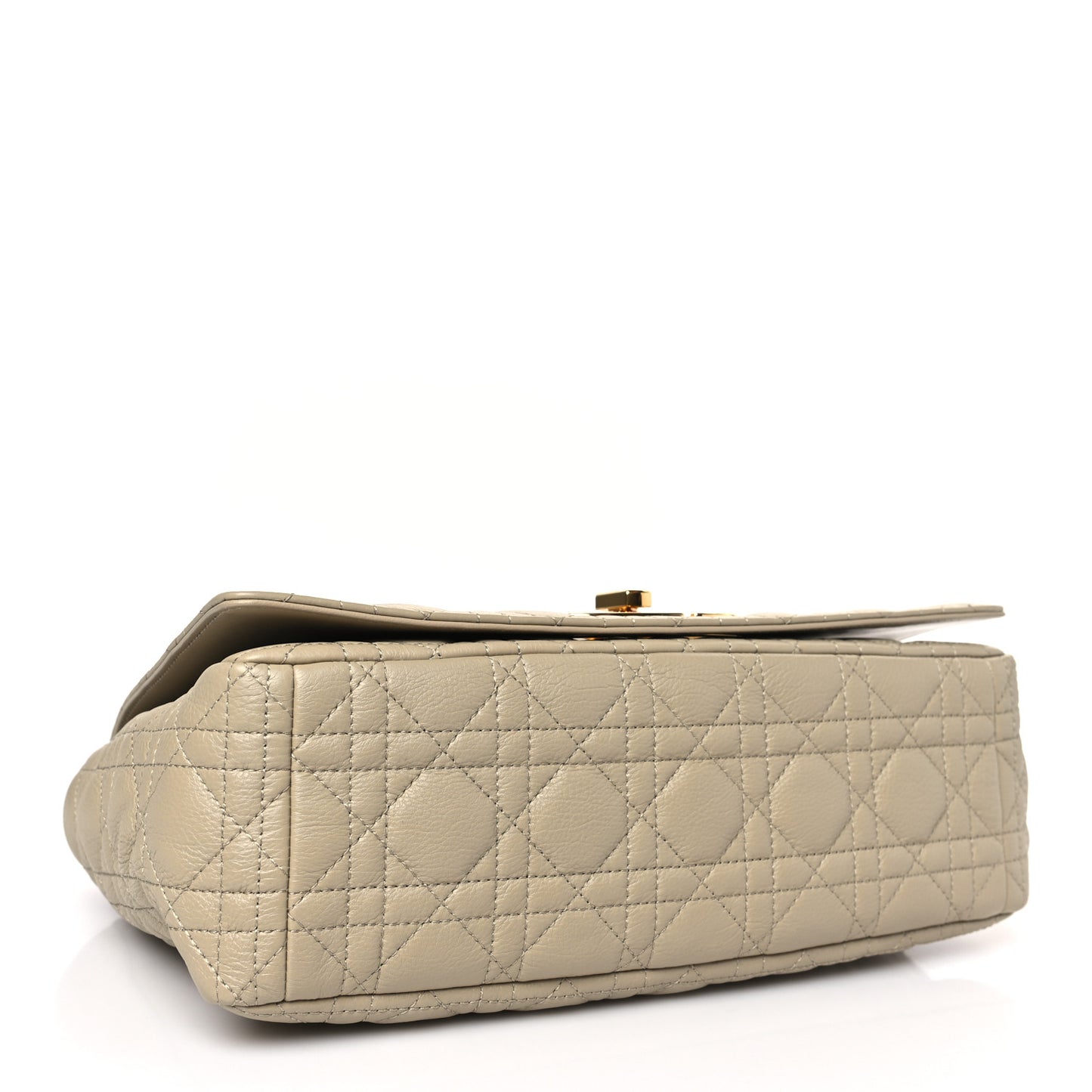 Supple Calfskin Cannage Large Caro Bag Beige