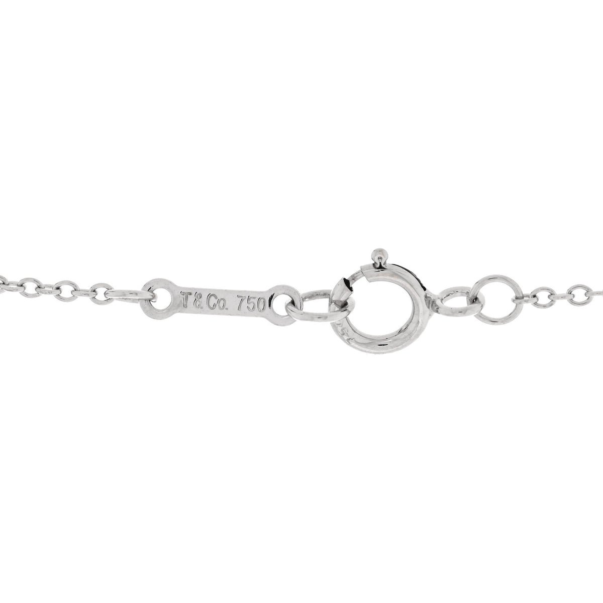 18K White Gold Diamond Paloma Picasso Small Signature X Pendant Necklace