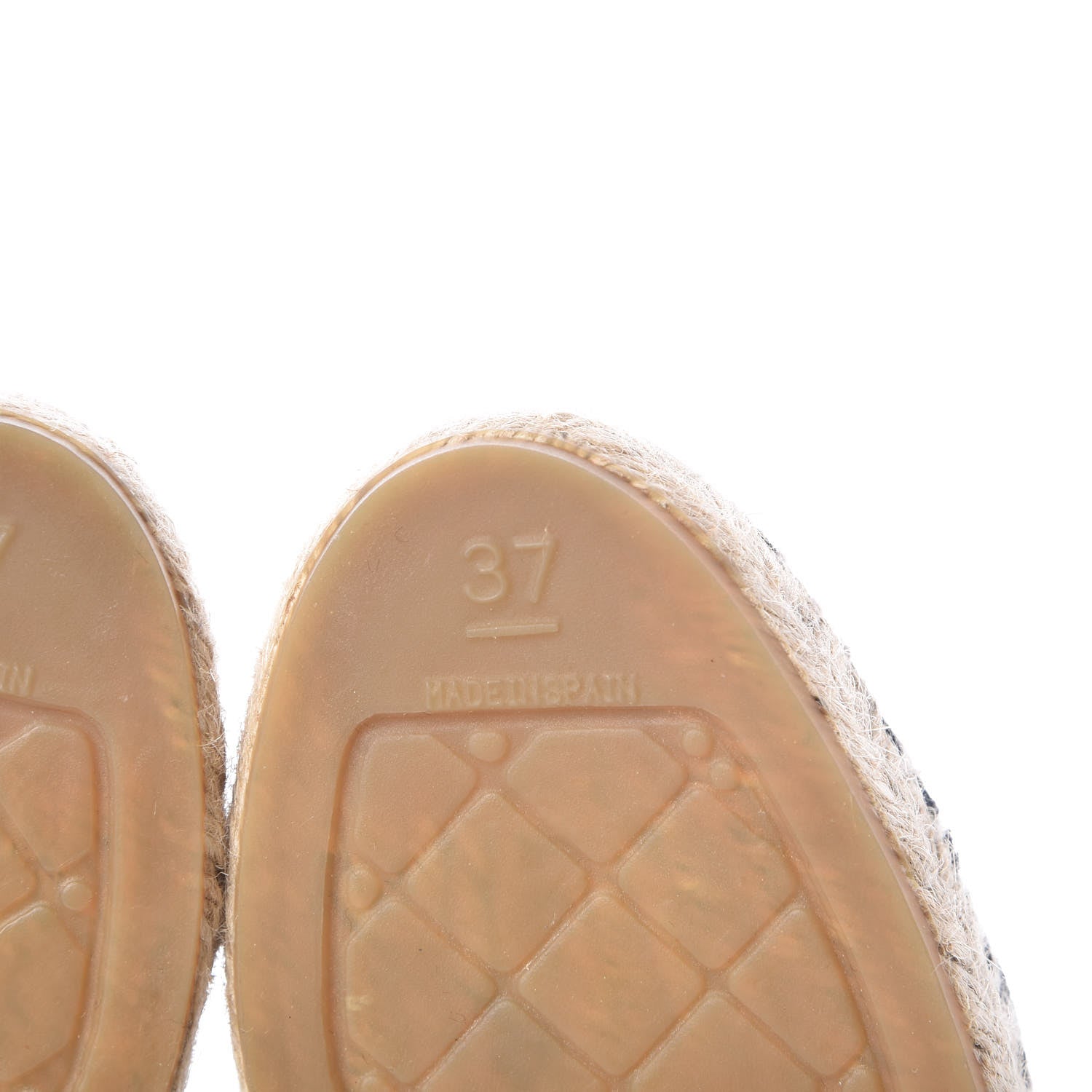 Chanel Velvet Grosgrain CC Espadrilles 37 Black 7 of 8