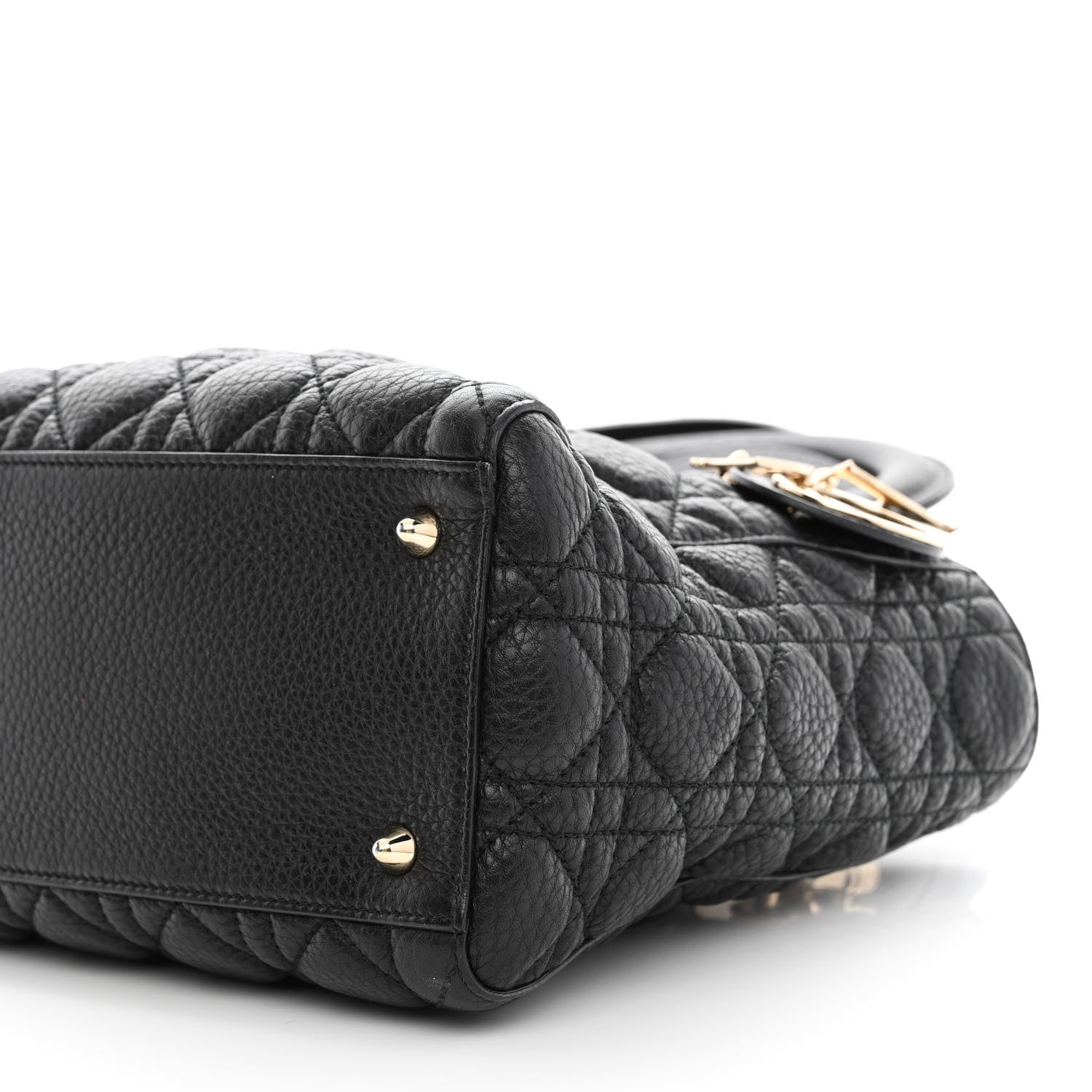 Christian Dior Grained Calfskin Cannage Medium Supple Lady Dior Black 10 of 10