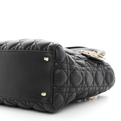 Christian Dior Grained Calfskin Cannage Medium Supple Lady Dior Black 10 of 10