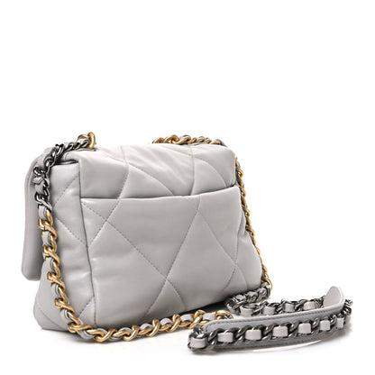 Chanel Goatskin Quilted Medium Chanel 19 Flap Grey 3 of 11