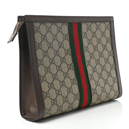 Gucci GG Supreme Monogram Web Ophidia Pouch Brown 2 of 7