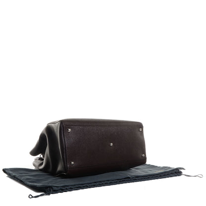 Fendi Vitello Elite Regular 2Jours Tote Caffe Noir 4 of 12