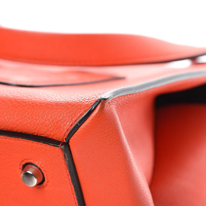 Celine Grained Calfskin Medium Edge Shoulder Bag Vermillion 11 of 21