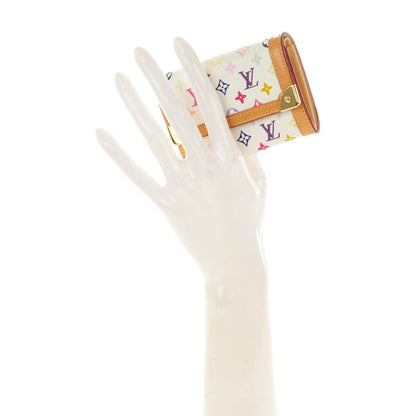 Louis Vuitton Monogram Multicolor Porte-Monnaie Plat Coin Purse White 2 of 8