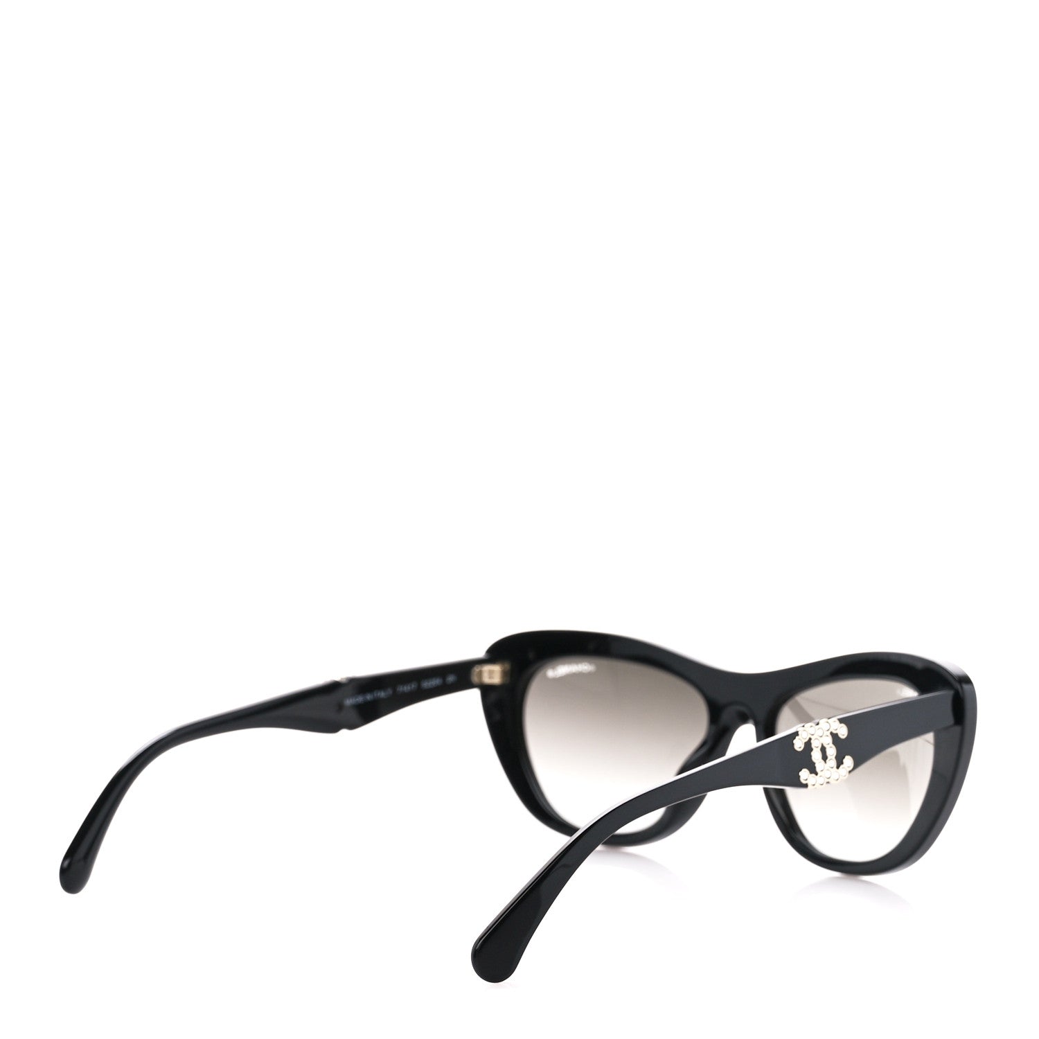 Chanel Acetate Crystal CC Butterfly Sunglasses 71417 Black 4 of 8