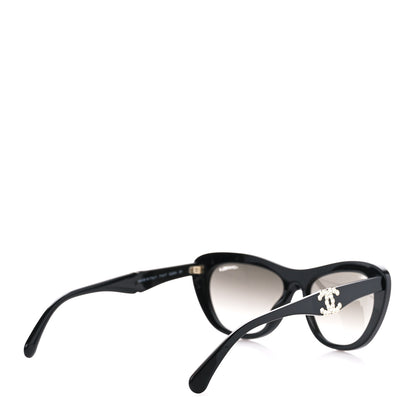 Chanel Acetate Crystal CC Butterfly Sunglasses 71417 Black 4 of 8