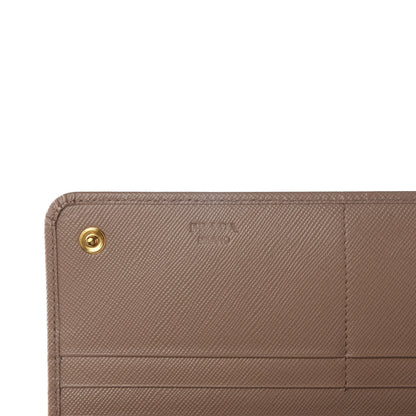Prada Saffiano Metal Continental Flap Wallet Cammeo 5 of 7