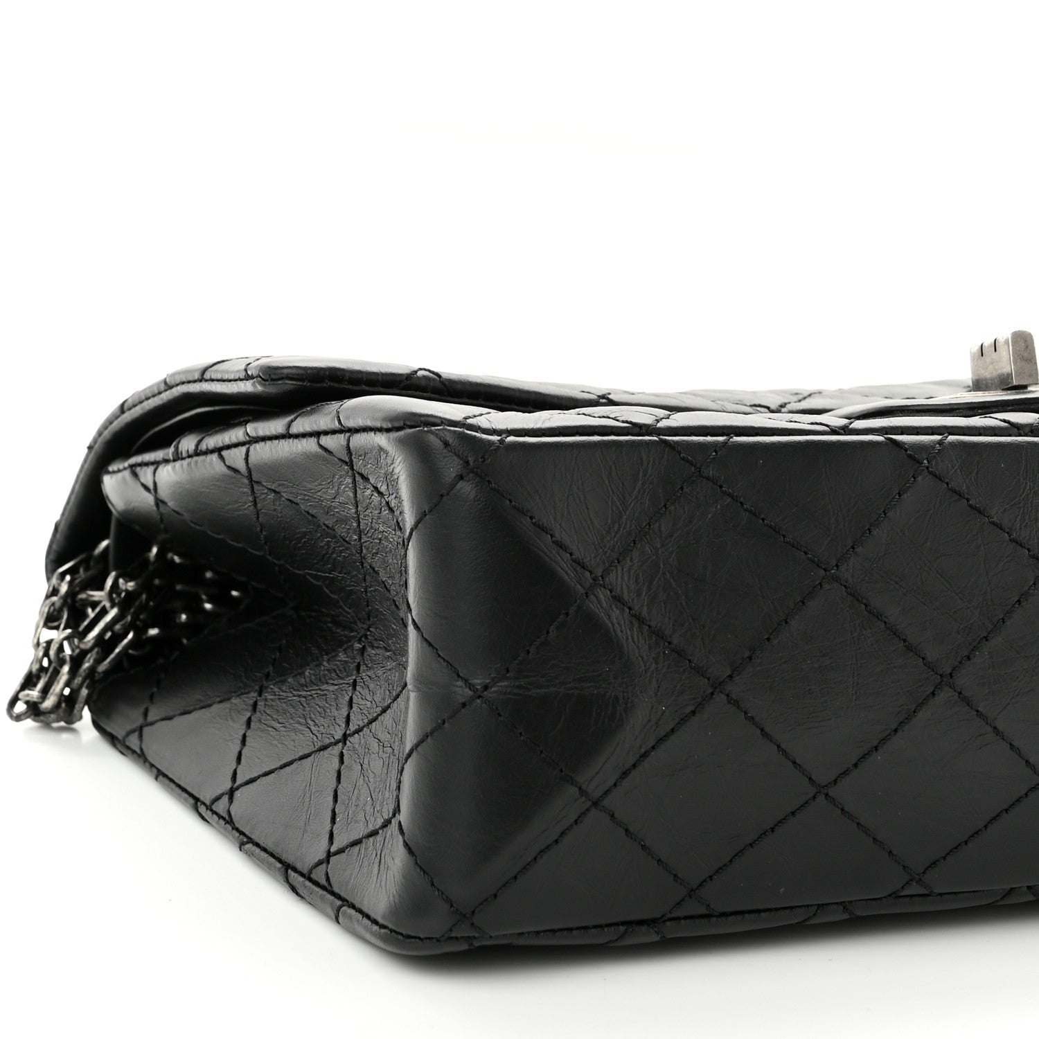 Chanel Aged Calfskin Quilted 2.55 Reissue 225 Flap Black 9 of 11