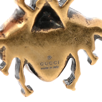 Gucci Crystal Pearl GG Drop Bee Earrings Gold 4 of 4