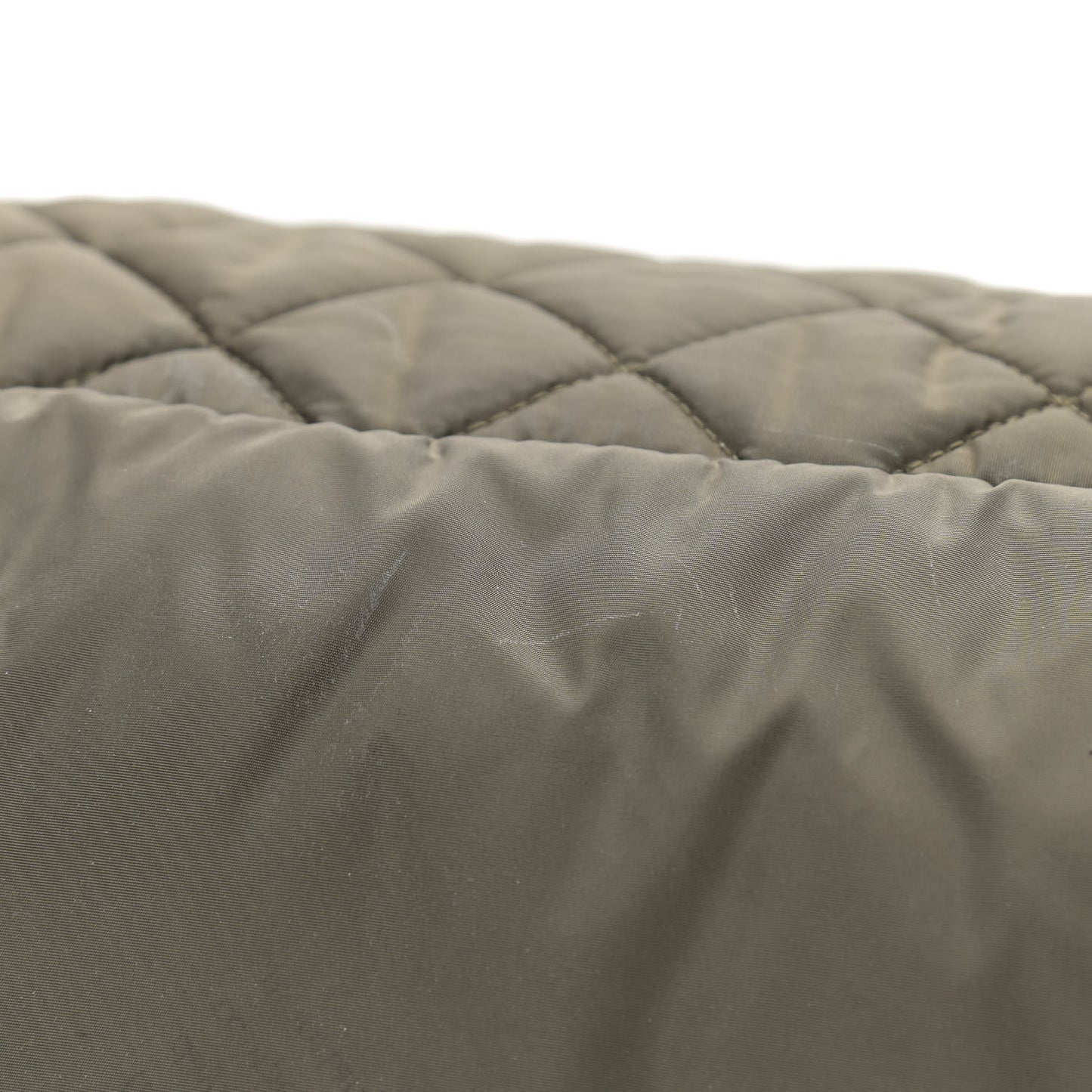 Nylon Quilted Large Coco Cocoon Tote Khaki