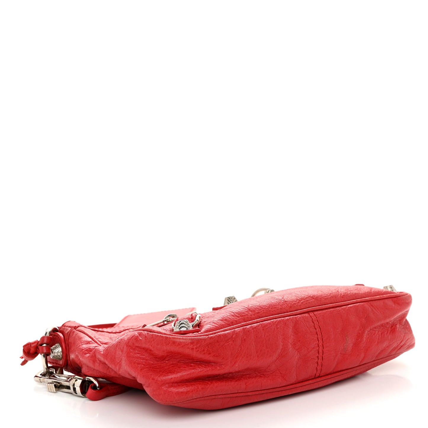Agneau Giant 12 Silver Hardware Hip Rouge Coquelicot
