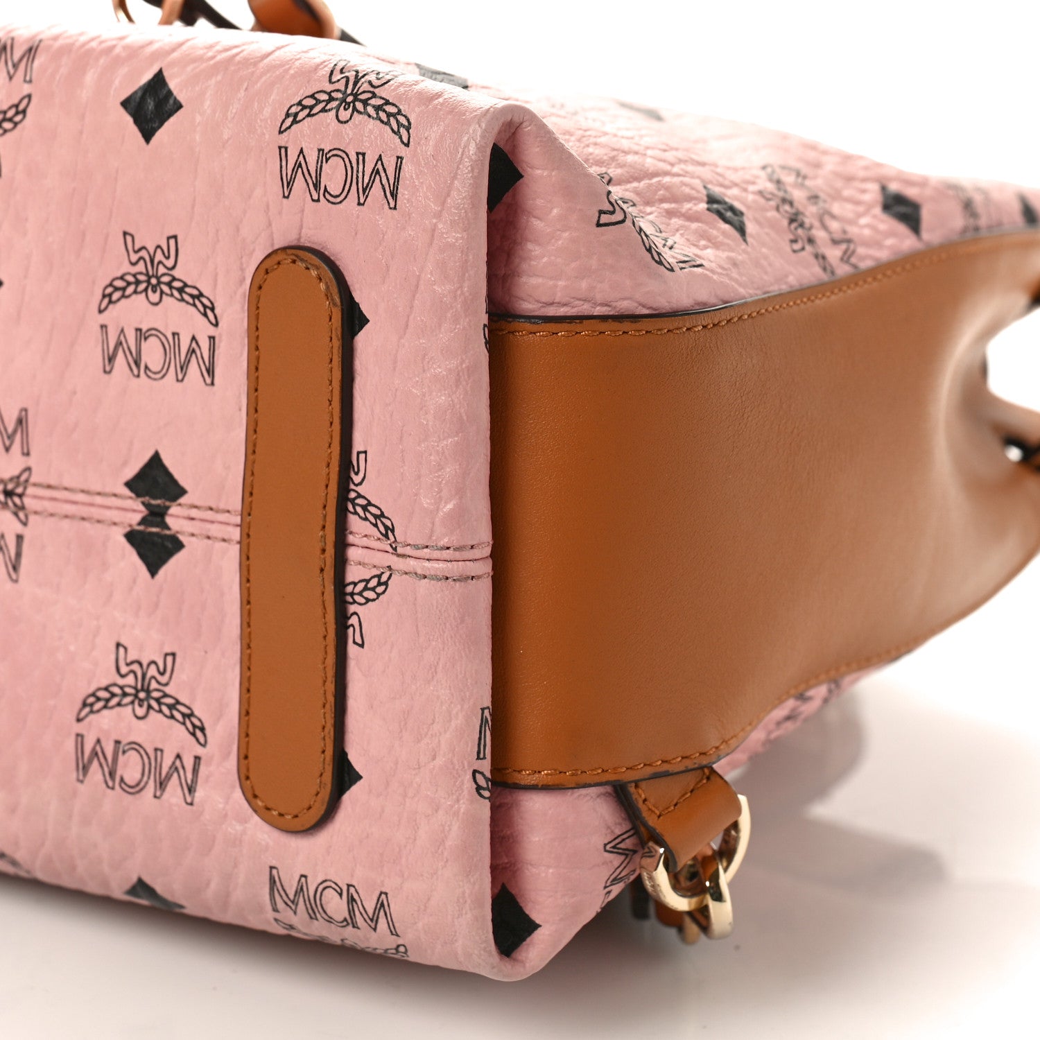 MCM Visetos Small Essential Backpack Soft Pink 9 of 15