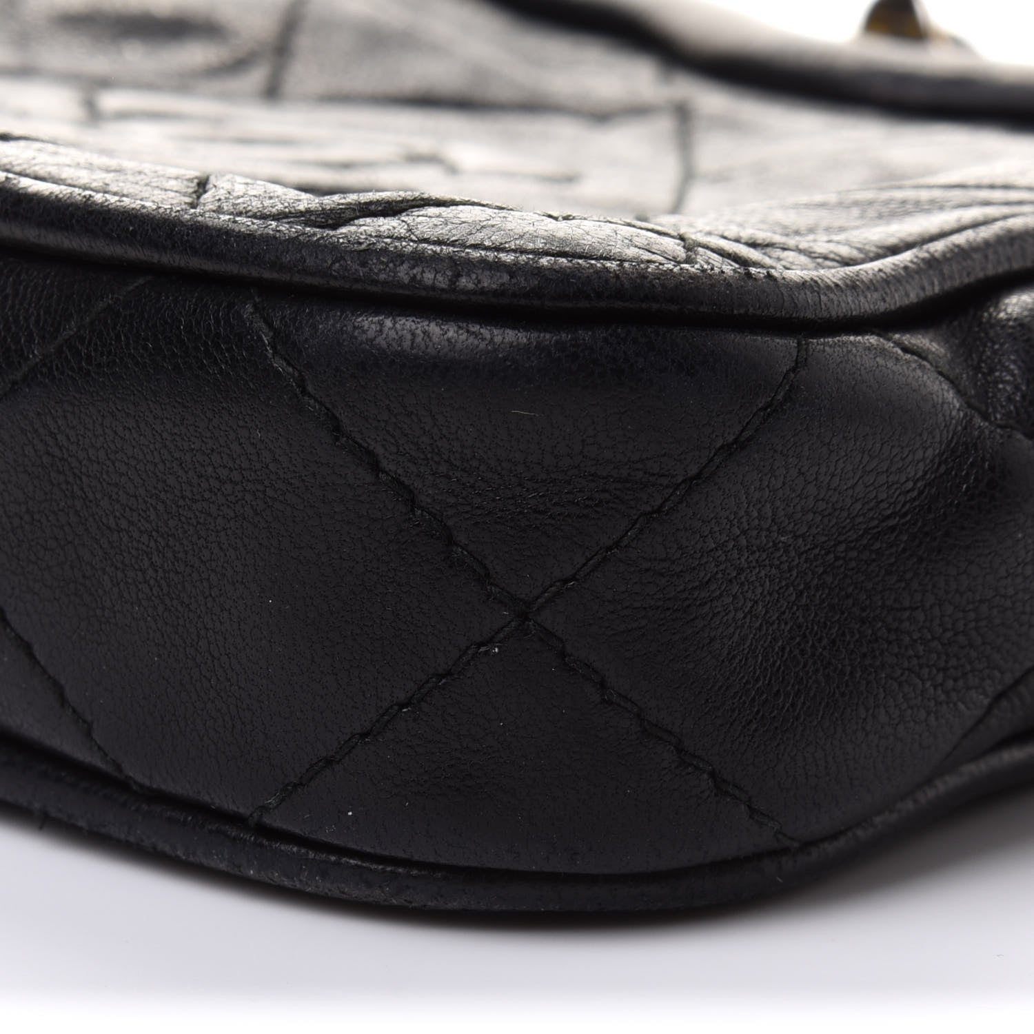 Chanel Lambskin Quilted Tassel Belt Bag Black 10 of 10