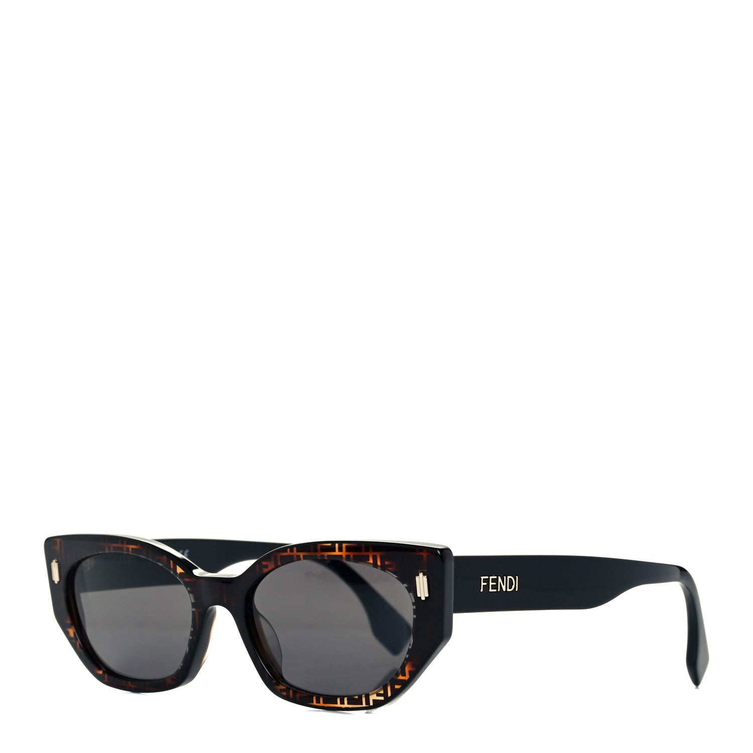 Fendi Acetate Fendi Bold Sunglasses FE40018I Havana Black 1 of 7
