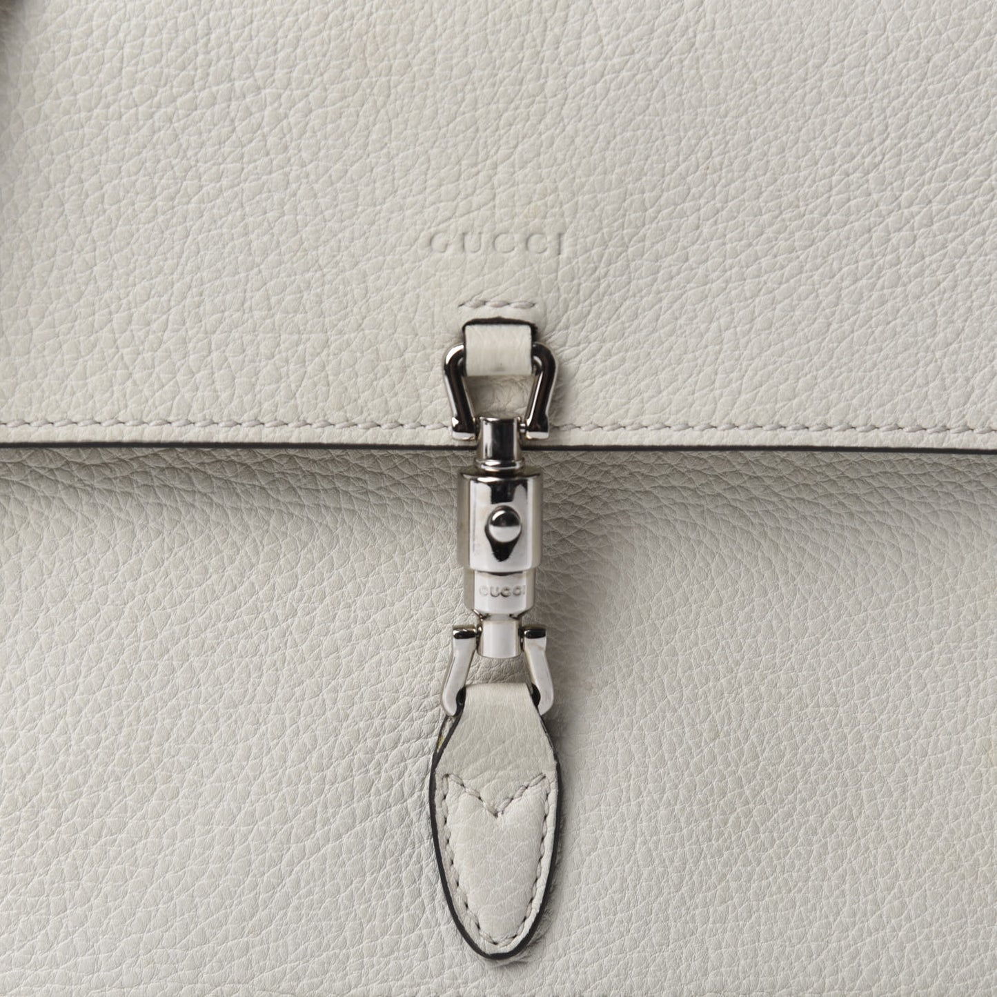 Grand Prix Calfskin Jackie Convertible Shoulder Bag White