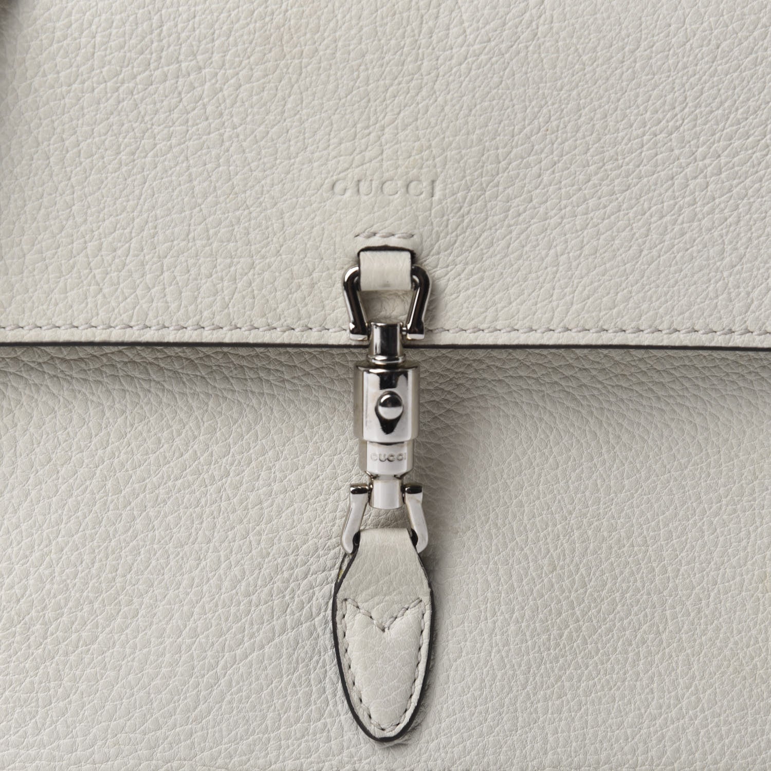 Gucci Grand Prix Calfskin Jackie Convertible Shoulder Bag White 11 of 11