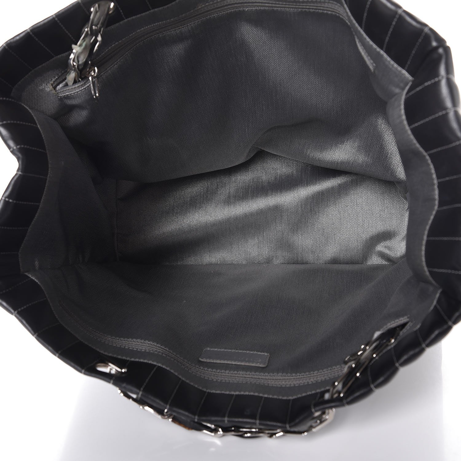 Chanel Lambskin Vertical Quilted Large Mademoiselle Tote Black 5 of 11
