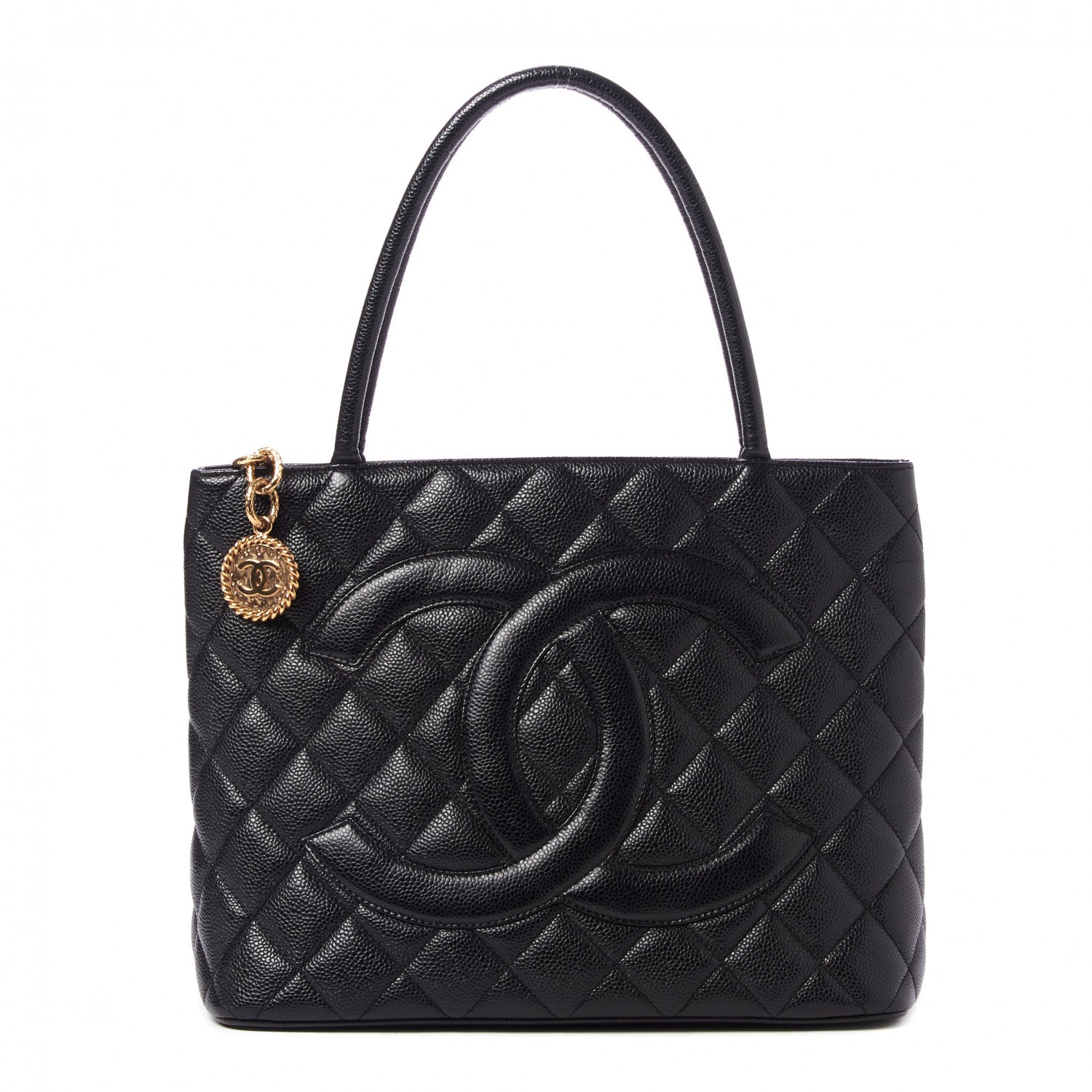 Chanel Caviar Quilted Medallion Tote Black 1 of 10