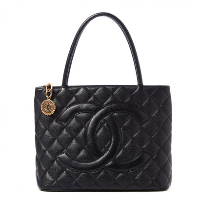 Chanel Caviar Quilted Medallion Tote Black 1 of 10