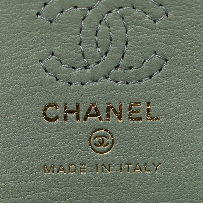 Chanel Lambskin Quilted Mini Flap Bag Charm With Hook Light Green 6 of 10