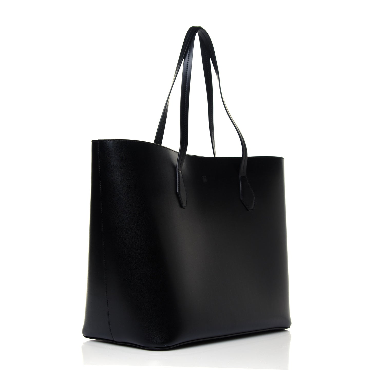 Smooth Calfskin Logo Tote Black