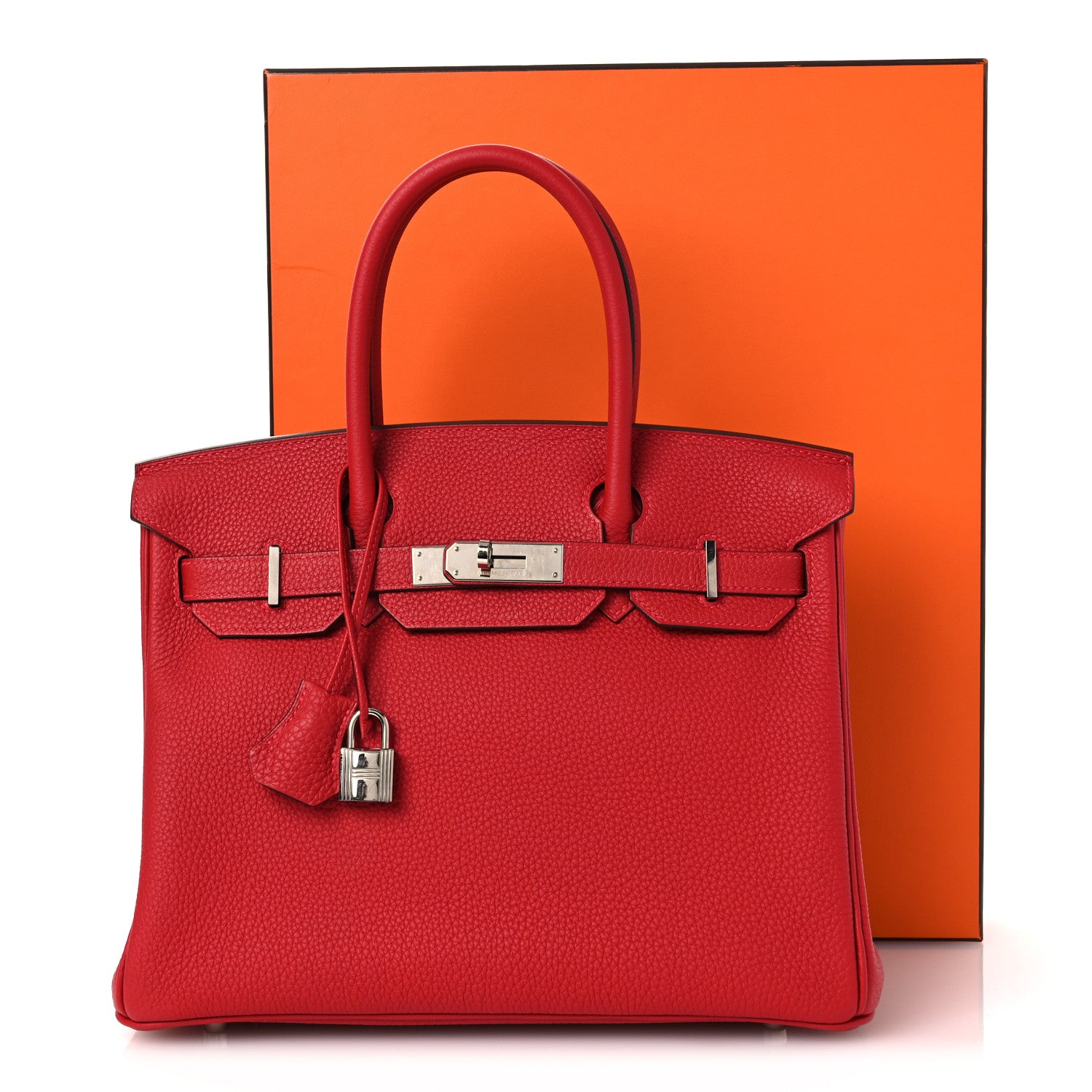 Hermes Togo Verso Birkin 30 Rouge Vif Rouge H 13 of 13