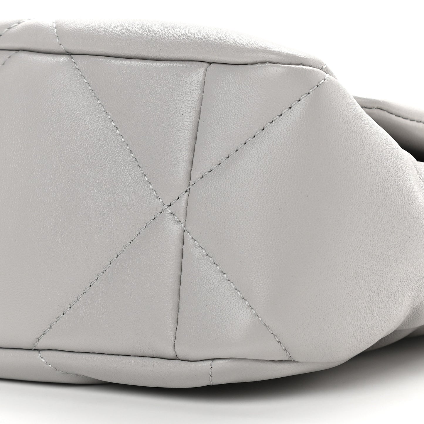 Lambskin Quilted Large Chanel 19 Flap Grey