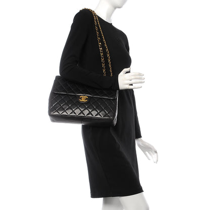 Chanel Lambskin Quilted Jumbo Single Flap Black 4 of 26