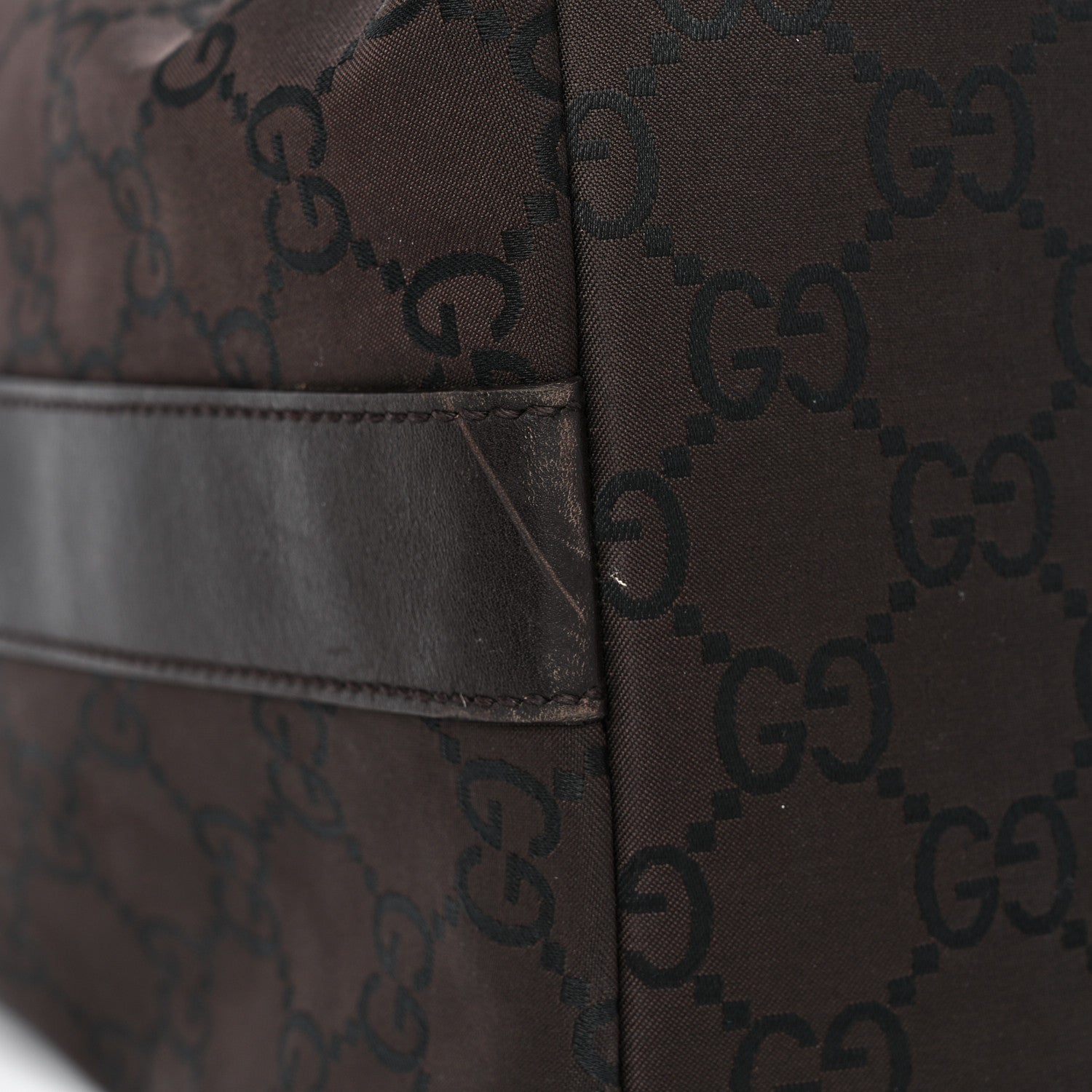 Gucci Nylon Monogram Extra Large Hobo Dark Brown 15 of 16