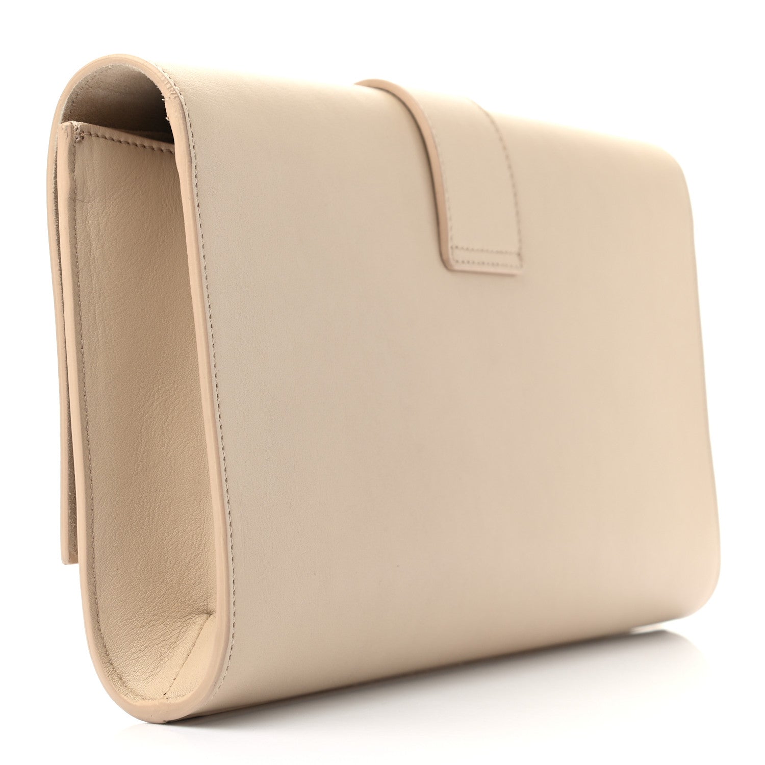 Saint Laurent Calfskin Classic Y Ligne Clutch Light Beige 3 of 8
