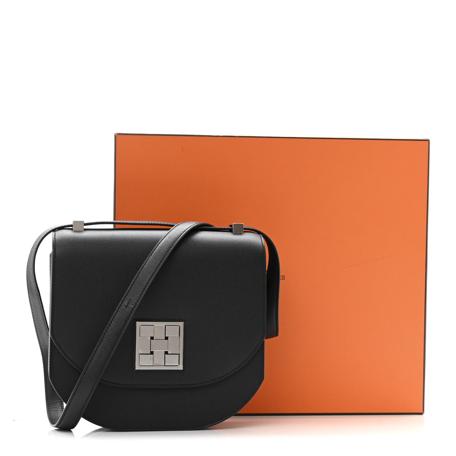 Hermes Grained Monsieur Mosaique Au 24-21 Black 16 of 16