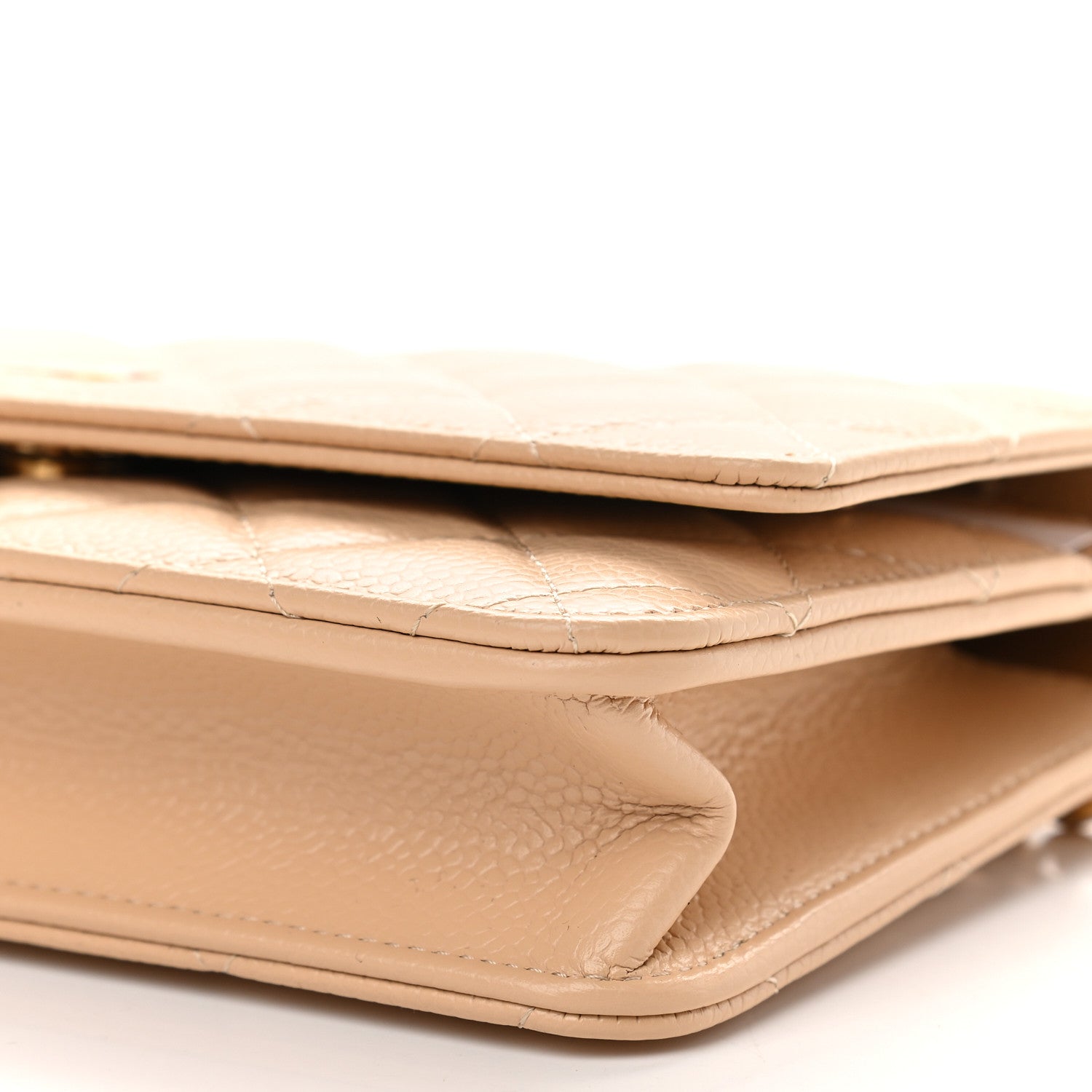 Chanel Caviar Quilted Wallet On Chain WOC Beige 10 of 10