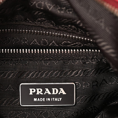 Prada Tessuto Nylon Calfskin Hobo Fuoco 6 of 9