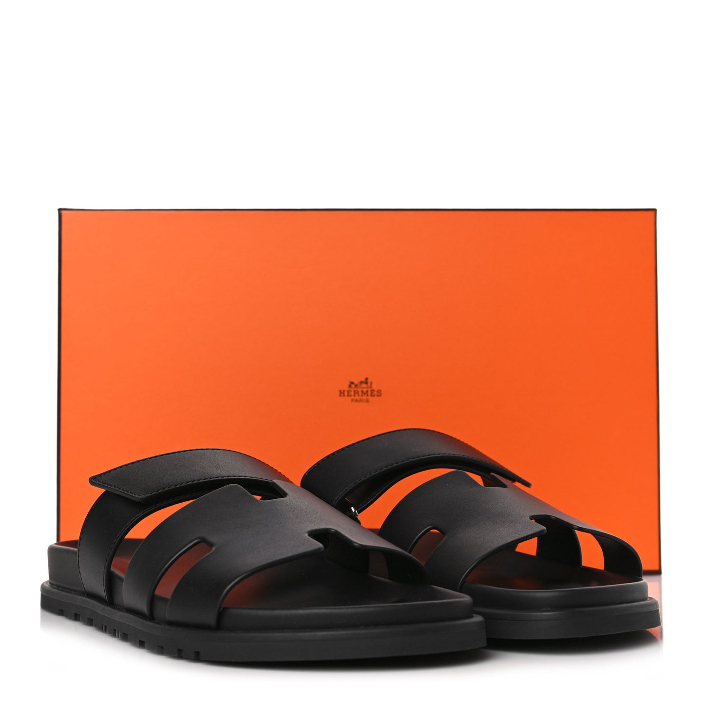 Calfskin Mens Chypre Sandals 42.5 Black