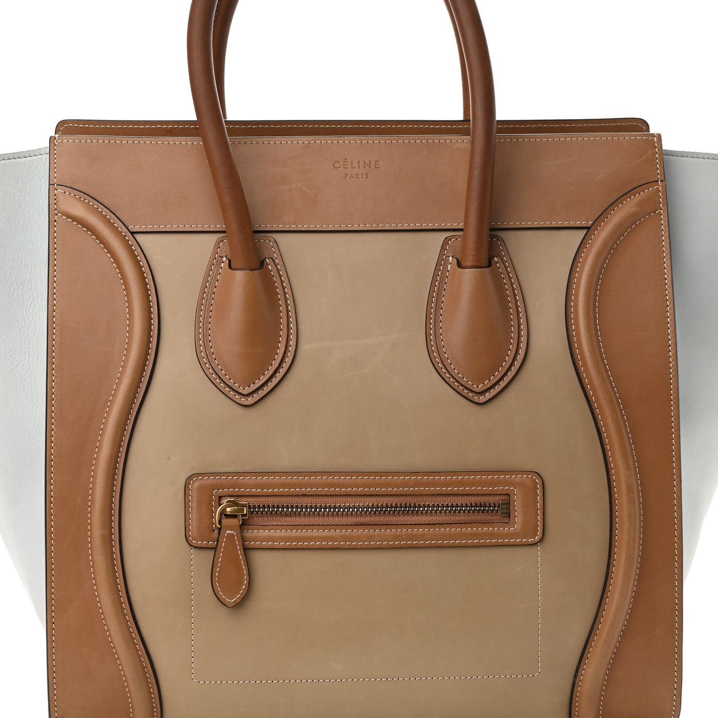 Smooth Calfskin Suede Mini Tri-Color Luggage