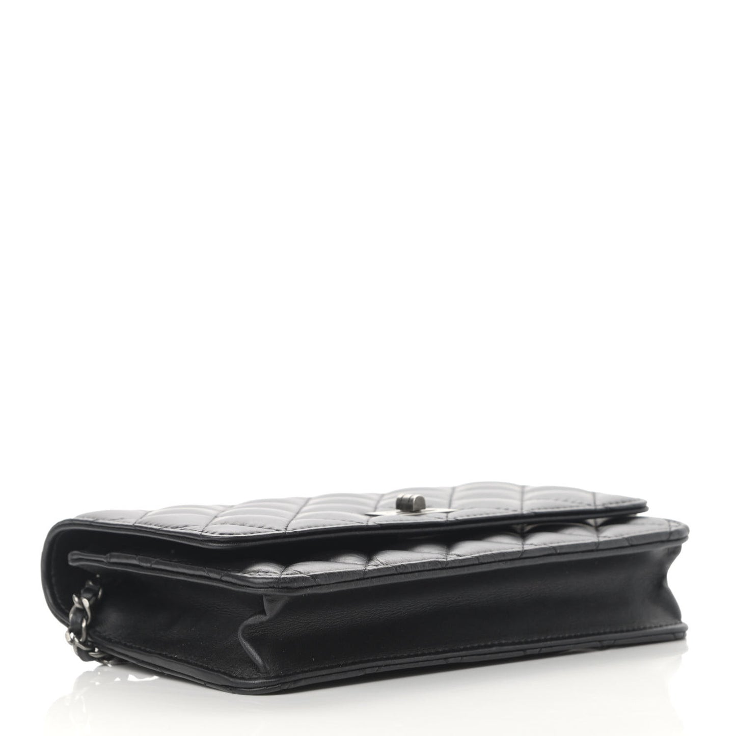 Aged Calfskin Quilted Reissue Wallet On Chain WOC Black