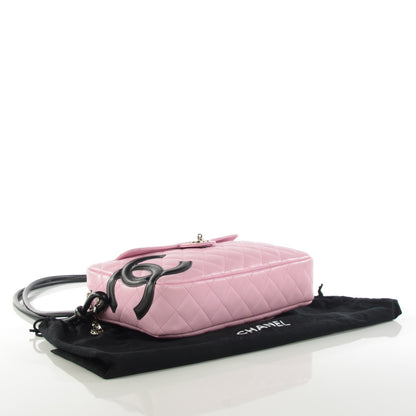 Chanel Calfskin Quilted Cambon Camera Case Pink Black 4 of 8