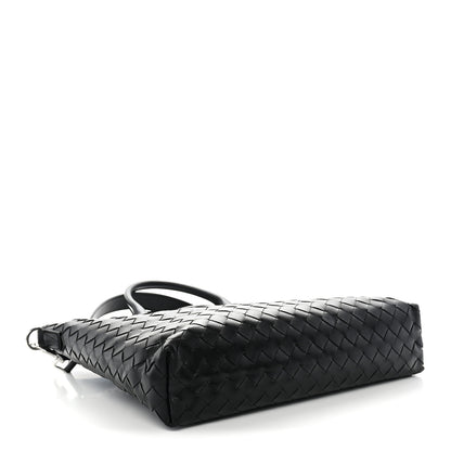 Bottega Veneta Calfskin Intrecciato Zipped Tote Black 4 of 10