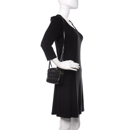 Miu Miu Vitello Lux Matelasse Camera Bag Black 2 of 9