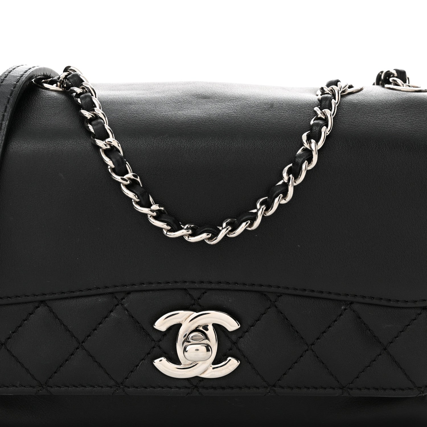Chanel Calfskin Mini Tramezzo Flap Black 8 of 13