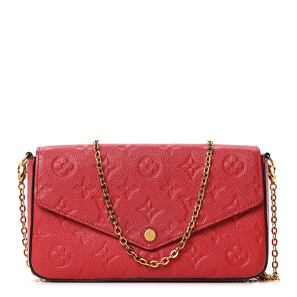 Louis Vuitton Empreinte Pochette Felicie Chain Wallet Scarlet 1 of 11