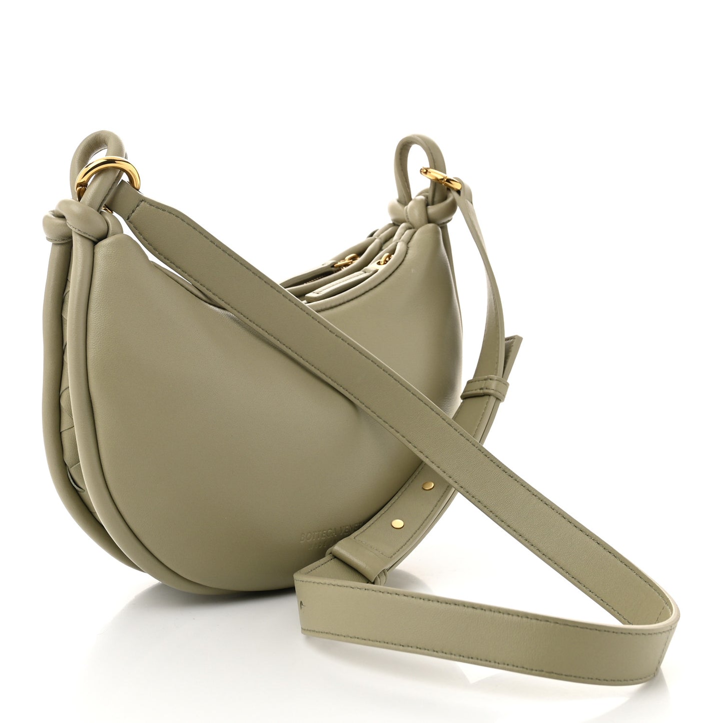 Nappa Intrecciato Small Gemelli Multipocket Bag Travertine Muse