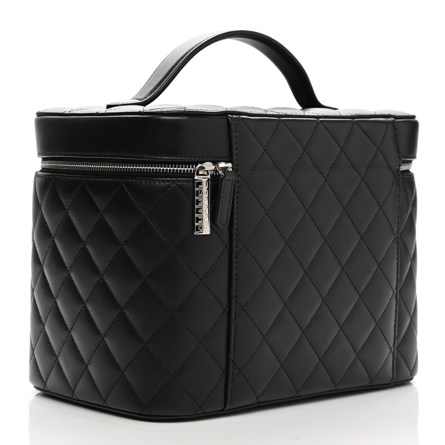 Chanel Lambskin Quilted Vanity Pouch Black 3 of 7