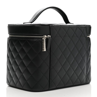Chanel Lambskin Quilted Vanity Pouch Black 3 of 7