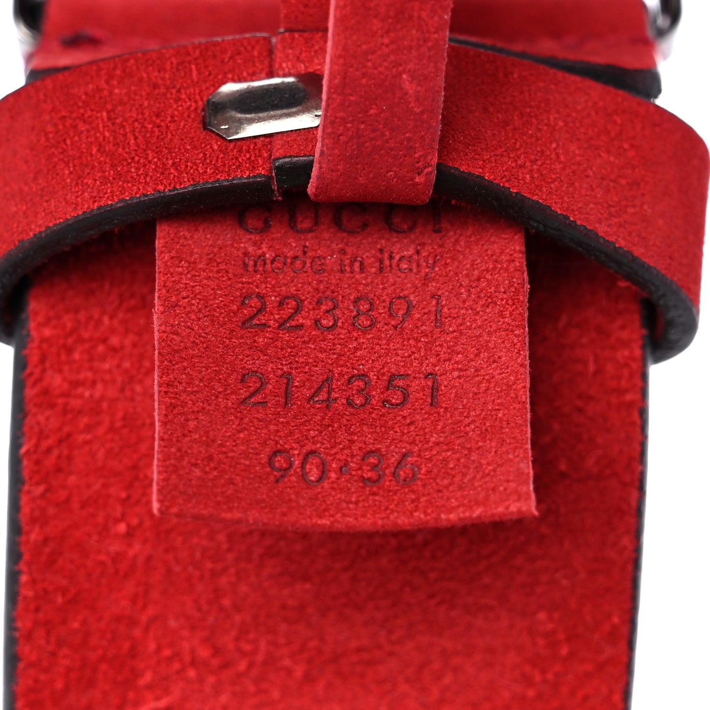 Nubuck Interlocking G Belt 90 36 Red